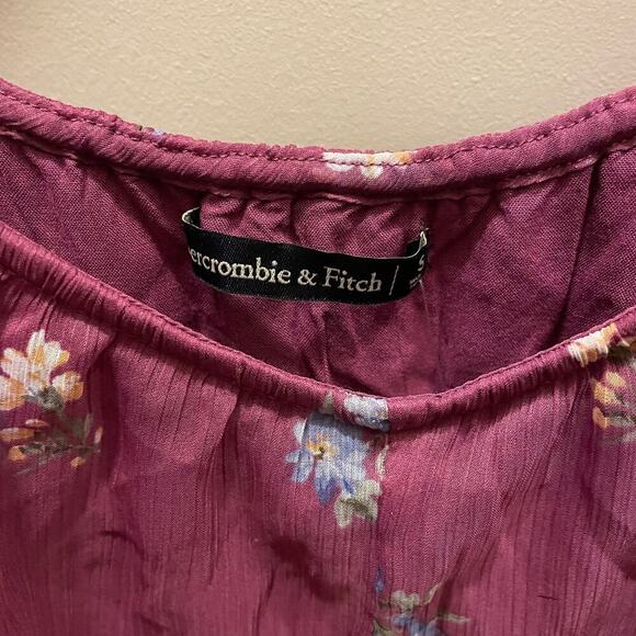 Abercrombie & Fitch S Floral Maxi Dress | High-Low Hem, Off-Shoulder, NWT - Picture 4 of 11